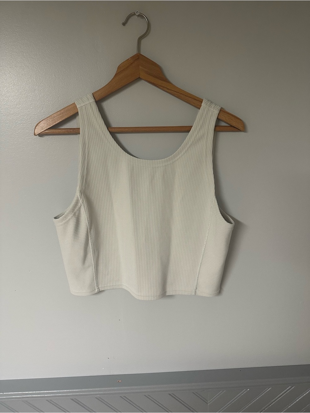 lululemon athletica Ribbed softreme  Crop Tank in Cream